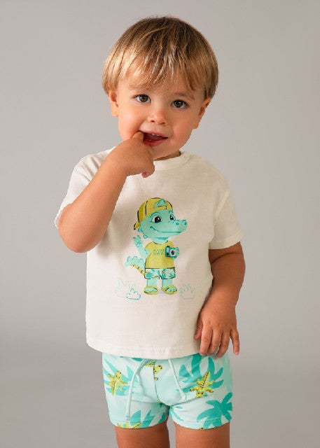 Conj. baño camiseta           Aguamarina