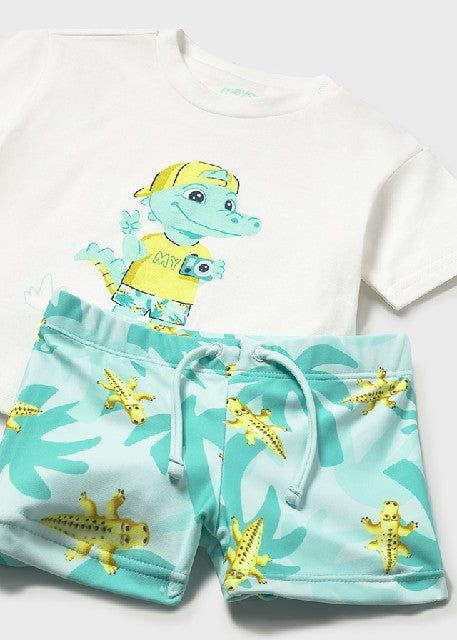 Conj. baño camiseta           Aguamarina
