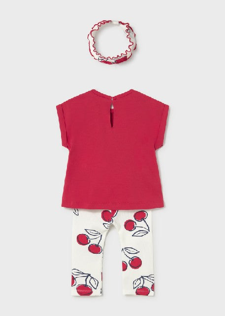 Conj. leggings con diadema    Rojo