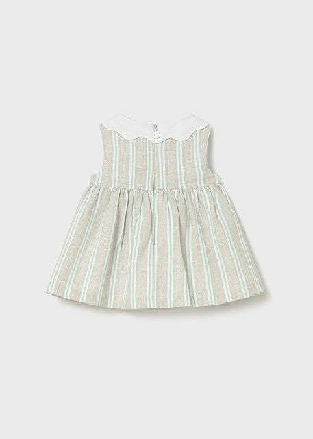 Vestido rayas lino            Aqua