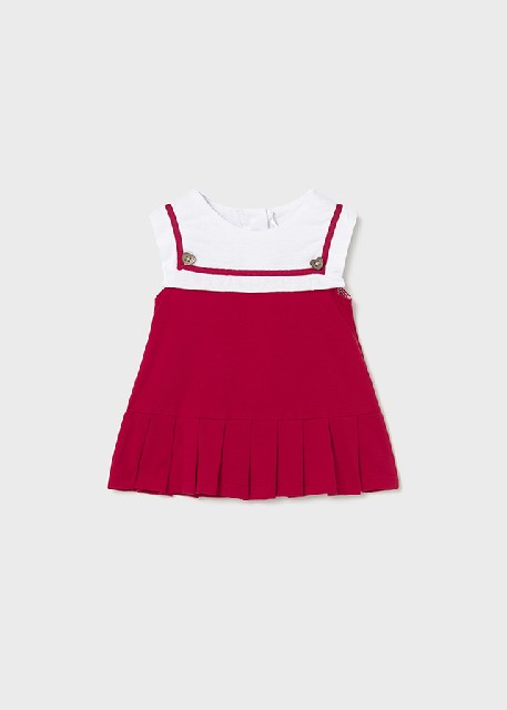 Vestido punto combinado       Rojo