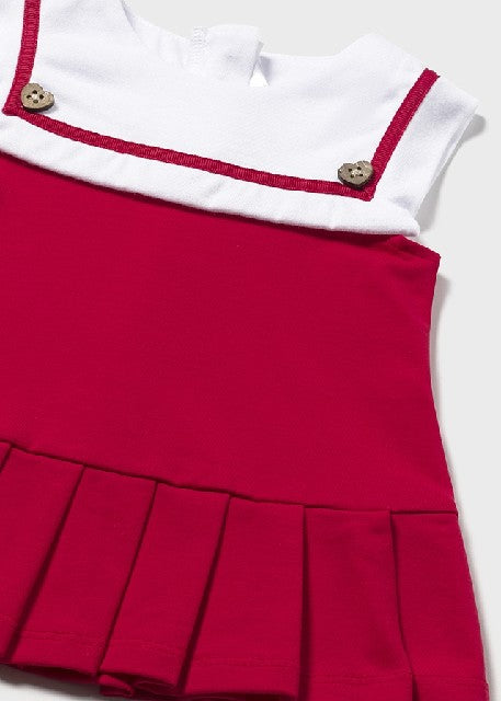 Vestido punto combinado       Rojo