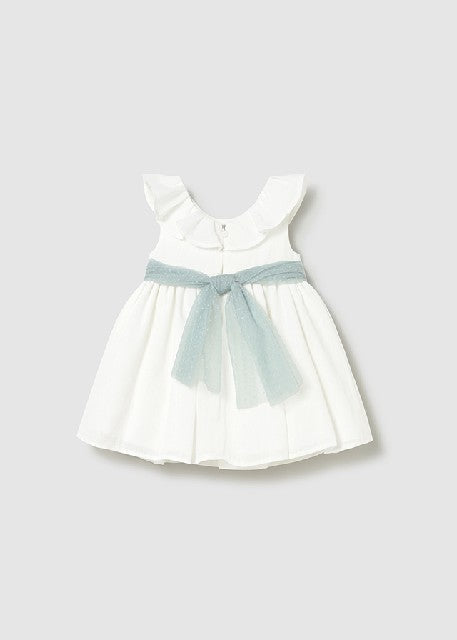 Vestido fajin tul             Crudo