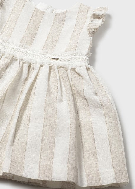 Vestido rayas fajin           Avellana