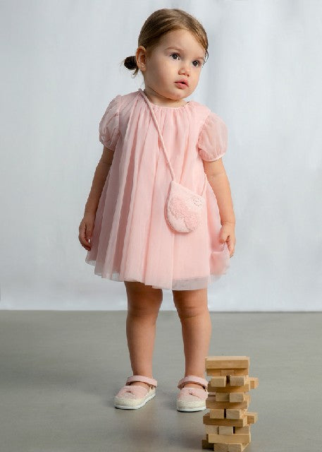 Vestido tul con bolso         Peonia