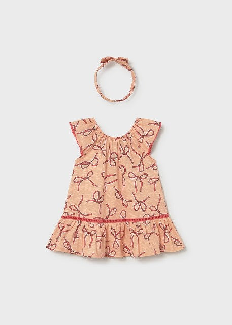 Vestido estampado con diadema Mandarina
