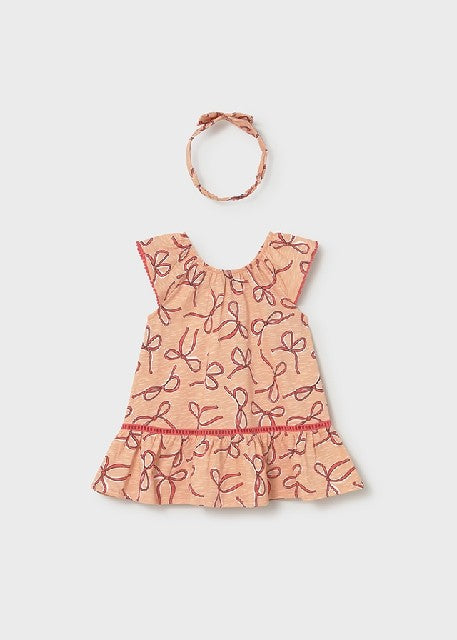 Vestido estampado con diadema Mandarina