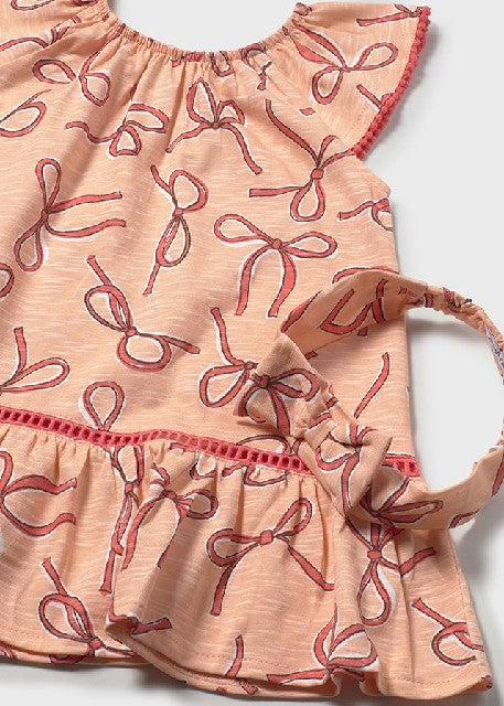 Vestido estampado con diadema Mandarina