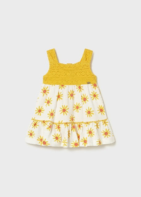 Vestido combinado guipur      Mimosa