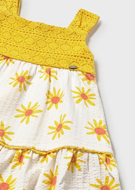 Vestido combinado guipur      Mimosa