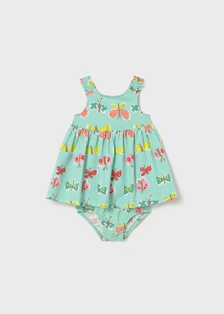 Vestido estampado con braguit Turquesa
