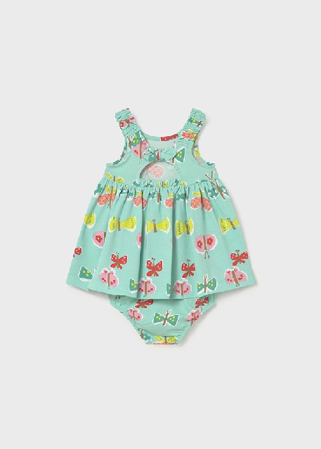 Vestido estampado con braguit Turquesa