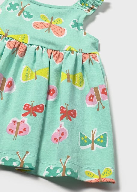 Vestido estampado con braguit Turquesa