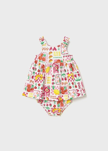 Vestido estampado con braguit Hibisco