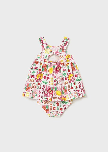Vestido estampado con braguit Hibisco