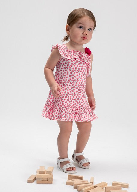 Vestido punto bambula print   Rojo