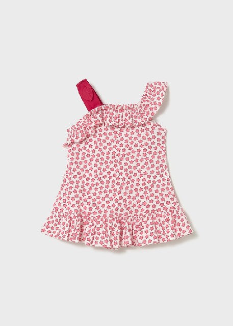 Vestido punto bambula print   Rojo