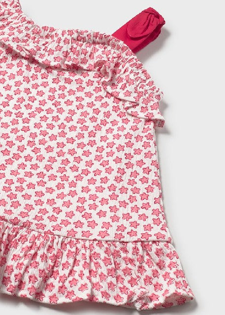 Vestido punto bambula print   Rojo