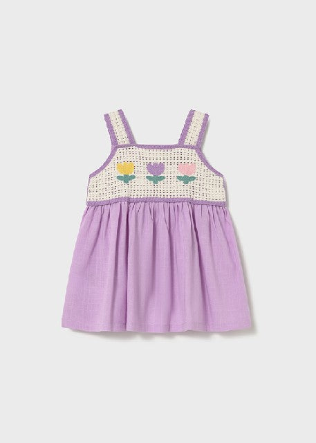 Vestido combinado crochet     Lilac