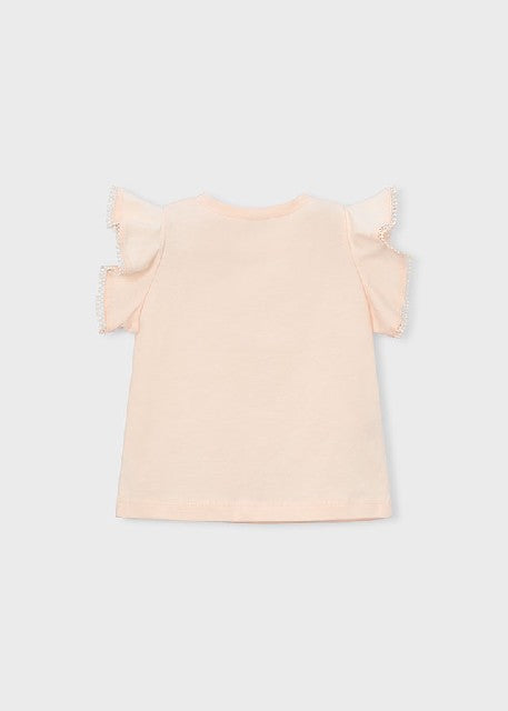 Camiseta m/c puntillas        Salmon