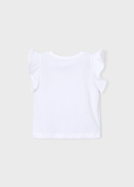 Camiseta m/c puntillas        Blanco