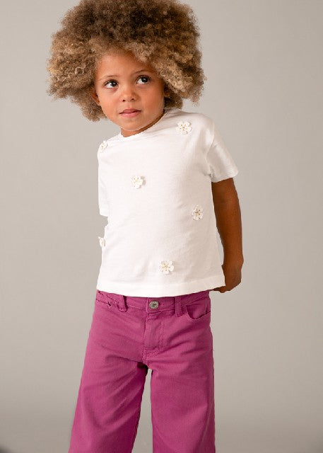 Camiseta m/c aplique          Blanco