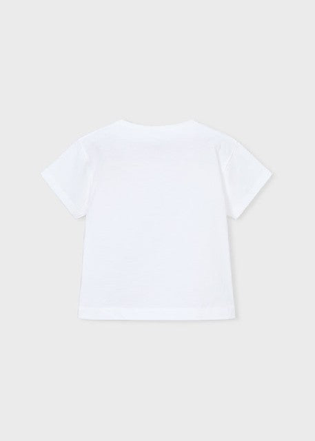 Camiseta m/c aplique          Blanco