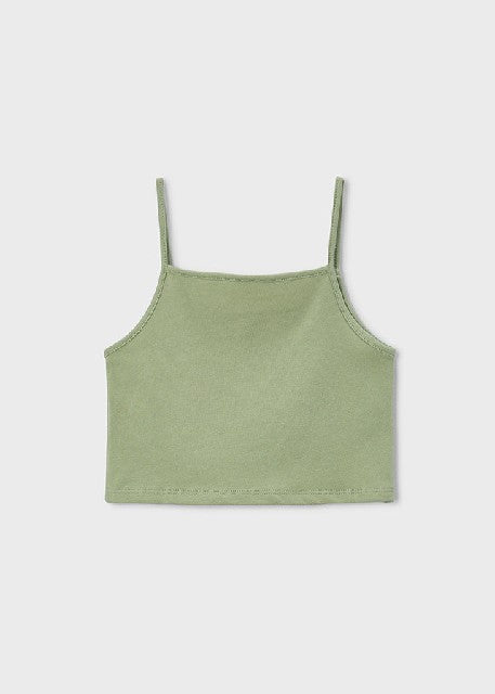 Camiseta m/c 2 piezas crochet Musgo