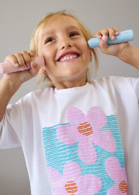 Camiseta m/c                  Bco-lilac