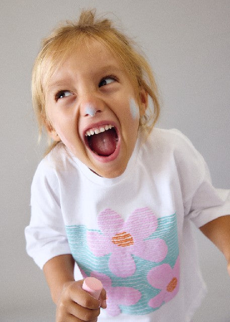 Camiseta m/c                  Bco-lilac