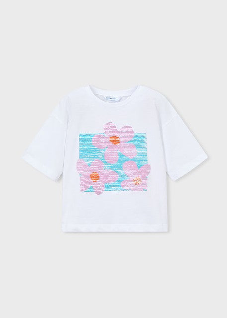 Camiseta m/c                  Bco-lilac
