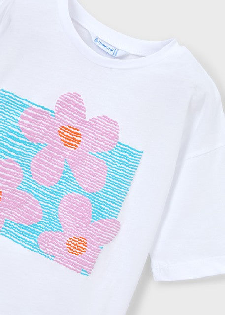 Camiseta m/c                  Bco-lilac