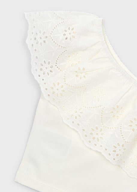 Camiseta tirantes perforado   Crudo