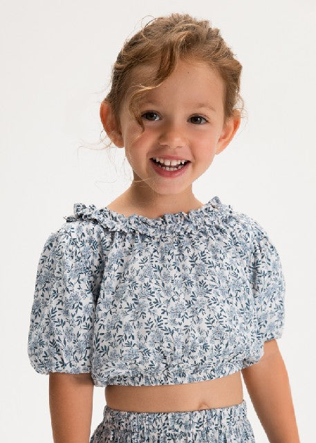 Top dobby estampado           Celeste