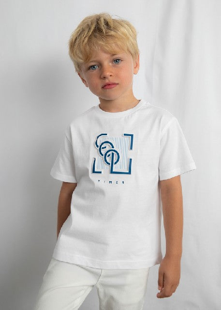 Camiseta m/c embossed         Blanco