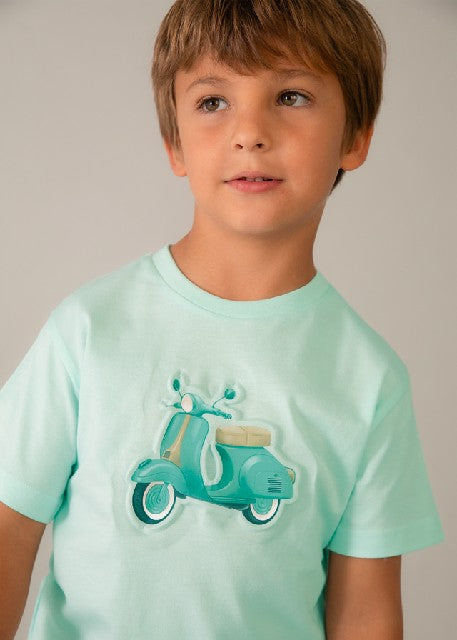 Camiseta m/c embossed vespa   Menta