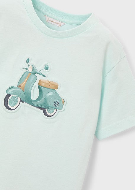 Camiseta m/c embossed vespa   Menta
