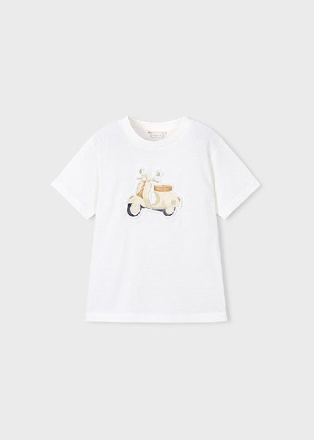 Camiseta m/c embossed vespa   Nata
