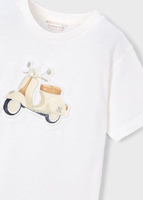 Camiseta m/c embossed vespa   Nata