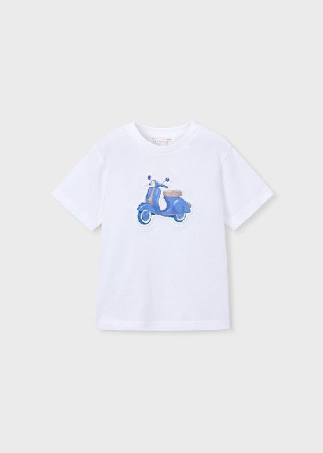 Camiseta m/c embossed vespa   Blanco