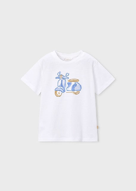 Camiseta m/c bordado          Blanco