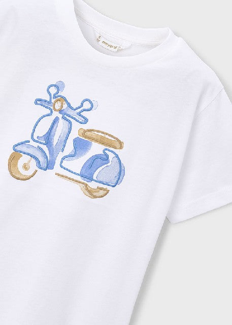 Camiseta m/c bordado          Blanco