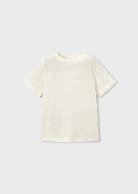 Camiseta m/c punto estructura Nata