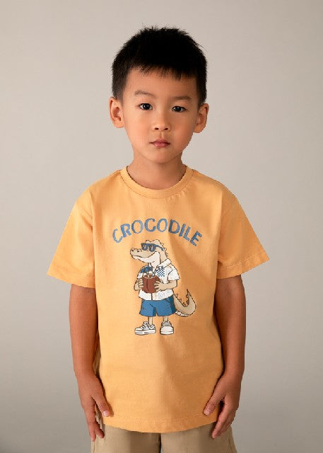 Camiseta m/c -crocodile-      Peach