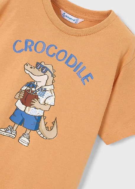 Camiseta m/c -crocodile-      Peach