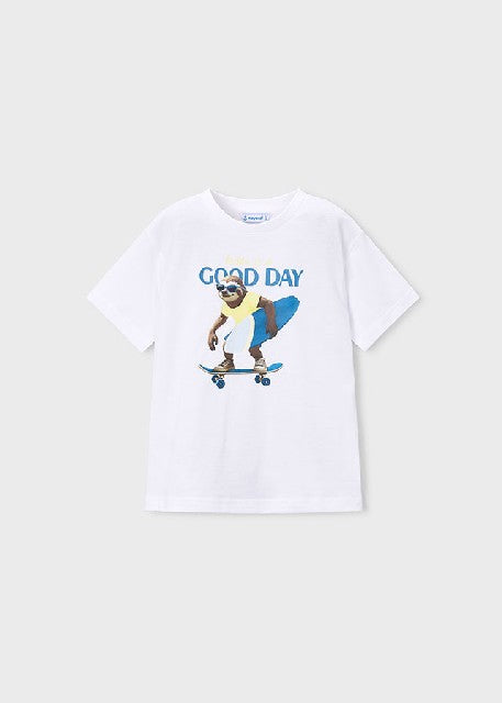 Camiseta m/c -good day-       Blanco