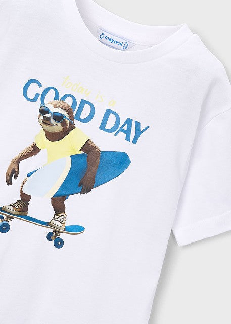 Camiseta m/c -good day-       Blanco