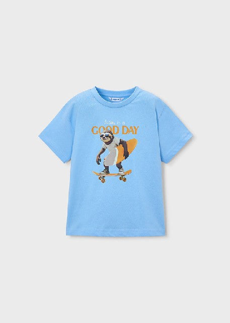 Camiseta m/c -good day-       Celeste