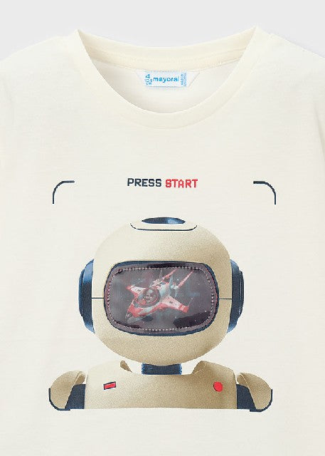 Camiseta m/c lenticular       Nata