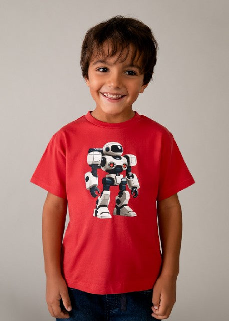 Camiseta m/c robot            Tomate